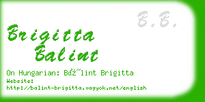 brigitta balint business card